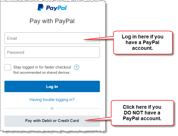 PayPal Payment Options